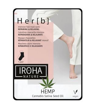 Iroha Nature - *Hemp* - Intensive Fußmasken-Socken - Reparieren und Entspannen