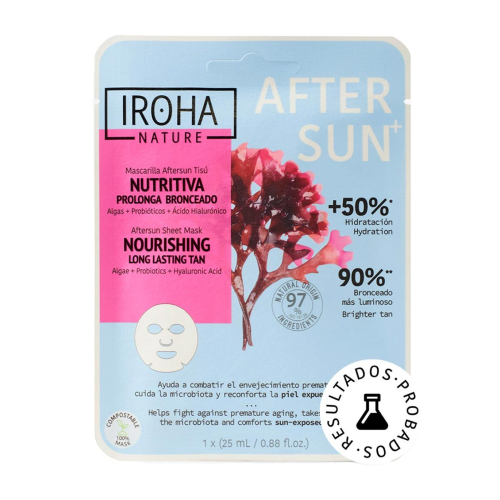 Iroha Nature – Gesichtsmaske After Sun+  – Nährend: verlängert die Bräune
