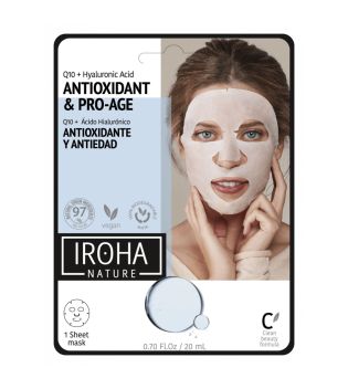 Iroha Nature - Antioxidans- und Anti-Aging-Gesichtsmaske - Q10 + Hyaluronsäure