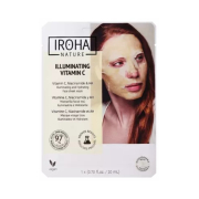 Iroha Nature - Beleuchtende und feuchtigkeitsspendende Gesichtsmaske - Vitamin C + Hyaluronsäure