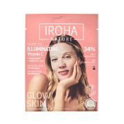 Iroha Nature - Beleuchtende und feuchtigkeitsspendende Gesichtsmaske - Vitamin C + Hyaluronsäure