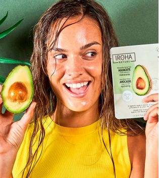 Iroha Nature - Feuchtigkeitsspendende Gewebe-Gesichtsmaske - Avocado