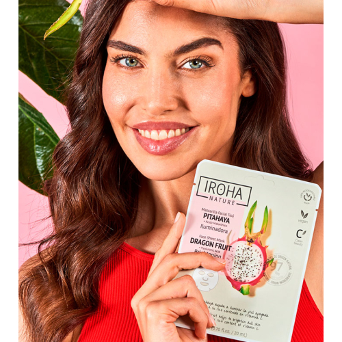 Iroha Nature - Aufhellende Gesichtstuchmaske - Pitahaya
