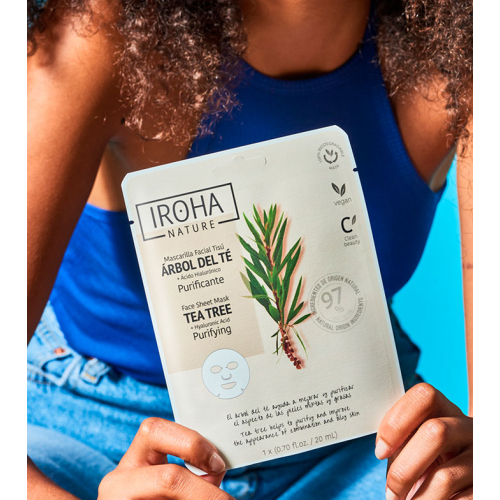 Iroha Nature - Reinigende Gewebe-Gesichtsmaske - Teebaum