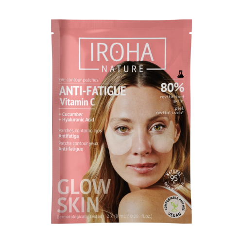 Iroha Nature – Anti-Müdigkeits- und Aufhellungspflaster – Vitamin C, Gurke und Hyaluronsäure