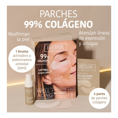 Iroha Nature - Augen-Kontur-Patches 99% Collagen Lifting Effect - 6 units