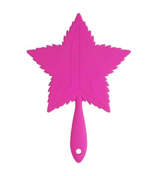Jeffree Star Cosmetics - *Pink Religion* - Handspiegel - Hot Pink Soft Touch Leaf