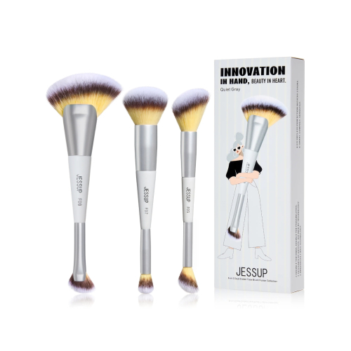 Jessup Beauty - *Innovation in Hand, Beauty in Heart* - Set mit 3 Doppelbürsten - Quiet Gray