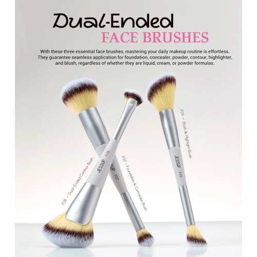 Jessup Beauty - *Innovation in Hand, Beauty in Heart* - Set mit 3 Doppelbürsten - Quiet Gray