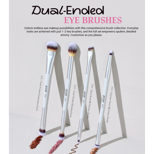 Jessup Beauty - *Innovation in Hand, Beauty in Heart* - Set mit 7 Doppelpinseln - Quiet Gray