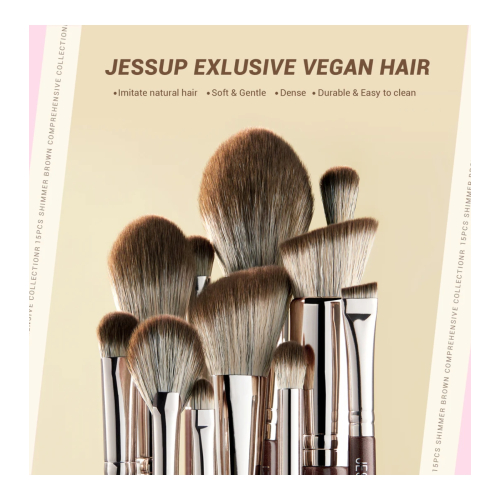 Jessup Beauty - *Makeup Essentials in a Box* - 15-Pinsel-Set - Shimmer Brown