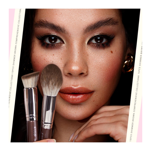 Jessup Beauty - *Makeup Essentials in a Box* - 15-Pinsel-Set - Shimmer Brown