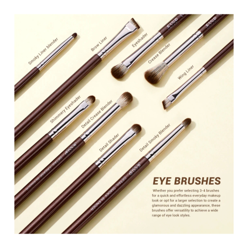 Jessup Beauty - *Makeup Essentials in a Box* - 15-Pinsel-Set - Shimmer Brown