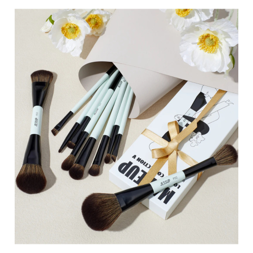 Jessup Beauty - *Makeup Lover Collection V* - Set mit 10 Pinseln - Bright Cyan