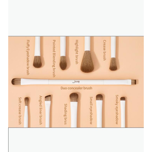 Jessup Beauty - *Makeup Lover Collection* – 10-teiliges Pinselset – T330: Light Gray