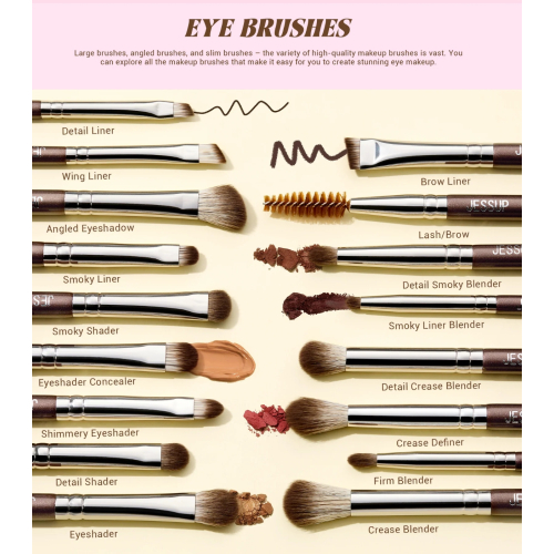 Jessup Beauty - *Master Collection* - Set mit 25 Pinseln - Shimmer Brown