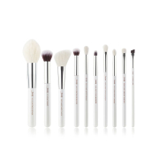 Jessup Beauty - 10 pcs Pinsel set - T243: White/Silver
