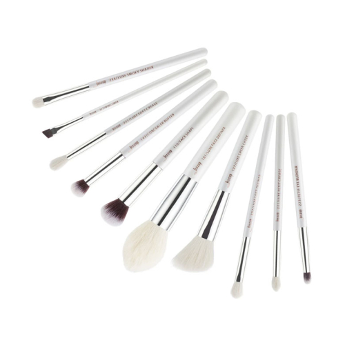 Jessup Beauty - 10 pcs Pinsel set - T243: White/Silver
