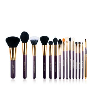 Jessup Beauty - 15-teiliges Pinselset - T095: Purple/Gold