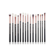 Jessup Beauty - 15 pcs Pinsel set - T157: Black/Rose Gold