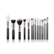 Jessup Beauty - 15 pcs Pinsel set - T180: Black/Silver