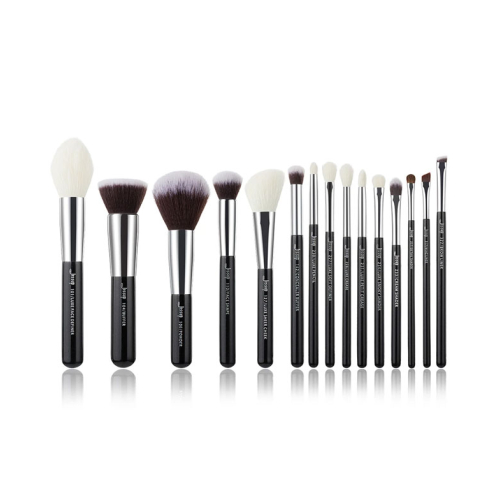 Jessup Beauty - 15 pcs Pinsel set - T180: Black/Silver