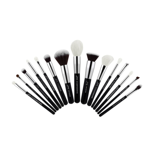Jessup Beauty - 15 pcs Pinsel set - T180: Black/Silver