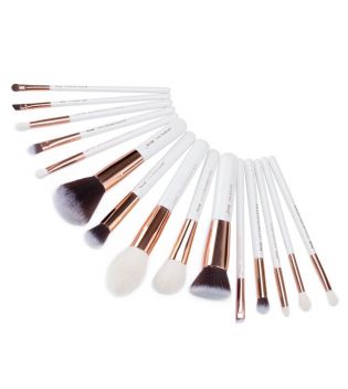 Jessup Beauty - 15-teiliges Pinselset - T220: White/Rose Gold