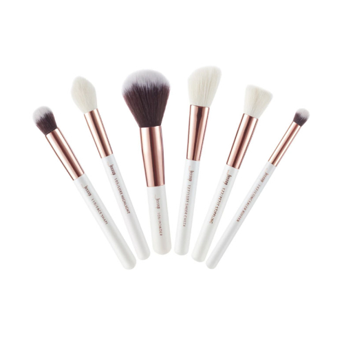Jessup Beauty - 6 pcs Pinsel set - T224: White/Rose Gold