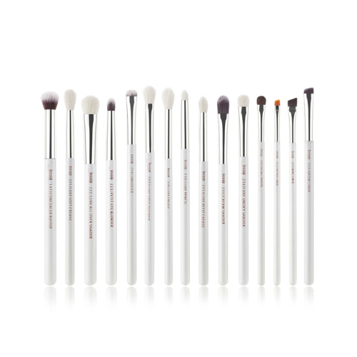 Jessup Beauty - 15 pcs Pinsel set - T237: White/Silver