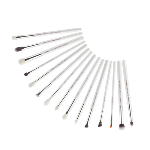 Jessup Beauty - 15 pcs Pinsel set - T237: White/Silver
