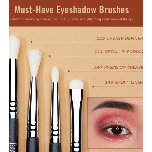 Jessup Beauty - Pinselset PRO 11pcs - T340: Black/Silver