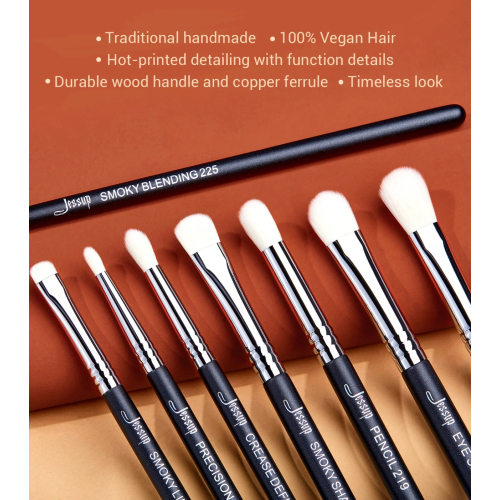 Jessup Beauty - Pinselset PRO 11pcs - T340: Black/Silver