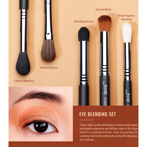 Jessup Beauty - Pinselset PRO 13-teilig - T338: Black/Silver