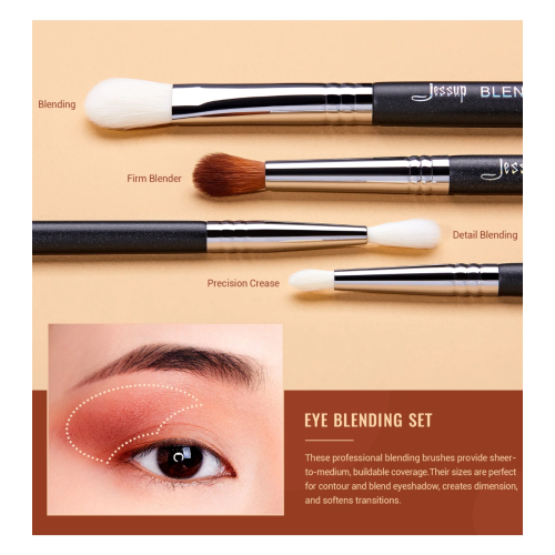 Jessup Beauty - Pinselset PRO 13-teilig - T338: Black/Silver