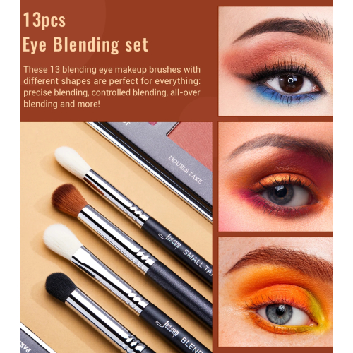 Jessup Beauty - Pinselset PRO 13-teilig - T338: Black/Silver