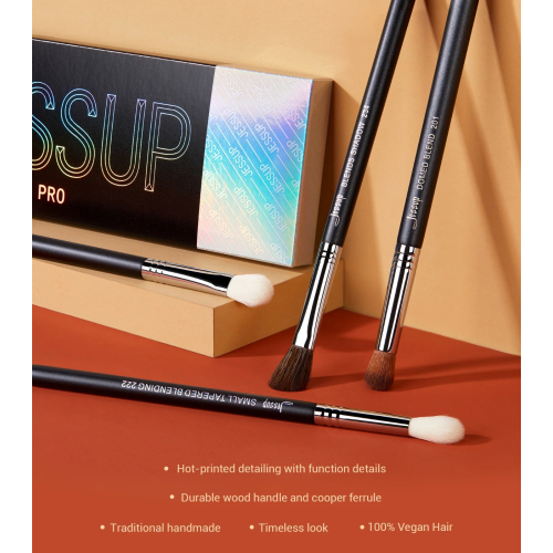 Jessup Beauty - Pinselset PRO 13-teilig - T338: Black/Silver