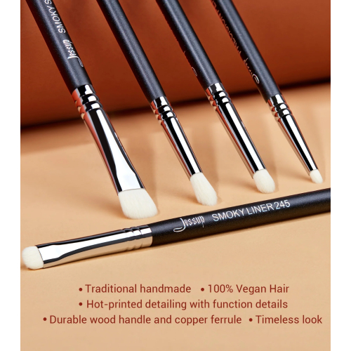 Jessup Beauty - Pinselset PRO 7pcs - T334: Black/Silver