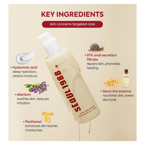 K-Secret - *Seoul 1988* - Essenz Snail Mucin 97% + Rice