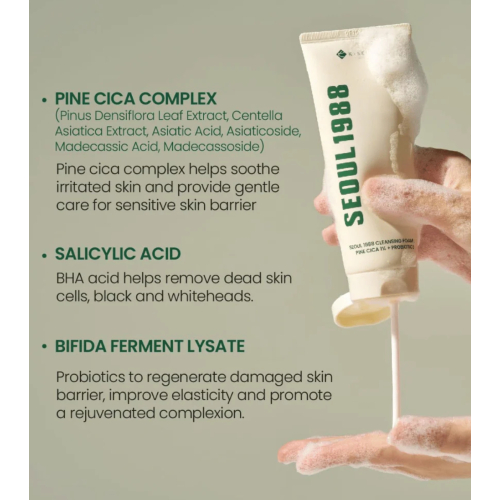 K-Secret - *Seoul 1988* - Schäumender Gesichtsreiniger Pine CICA 1% + Probiotics