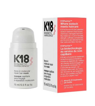 K18 - Reparaturmaske ohne Spülung Leave-In Molecular Repair - 15ml