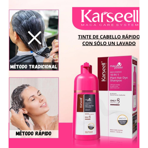 Karseell - 10 in 1 Färbeshampoo - Schwarz