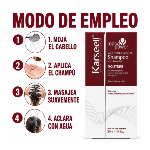 Karseell - *Maca Power* - Shampoo für geschädigtes Haar - Mini Größe