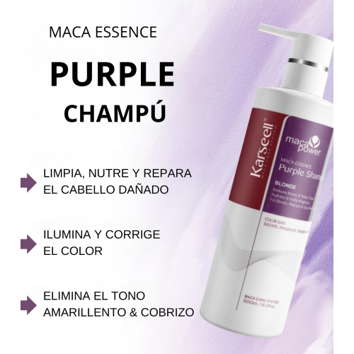 Karseell - *Maca Power* - Neutralisierendes Veilchenshampoo Blonde