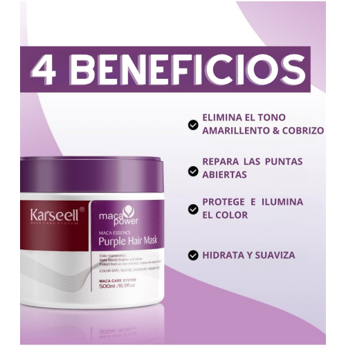Karseell - *Maca Power* - Neutralisierende violette Maske Blonde