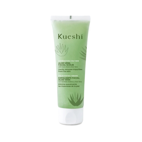 Kueshi – Aloe Vera-Gesichtspeeling – Mischhaut bis fettige Haut
