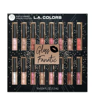 L.A Colors - Set mit 16 Lipglossen Gloss Fanatic