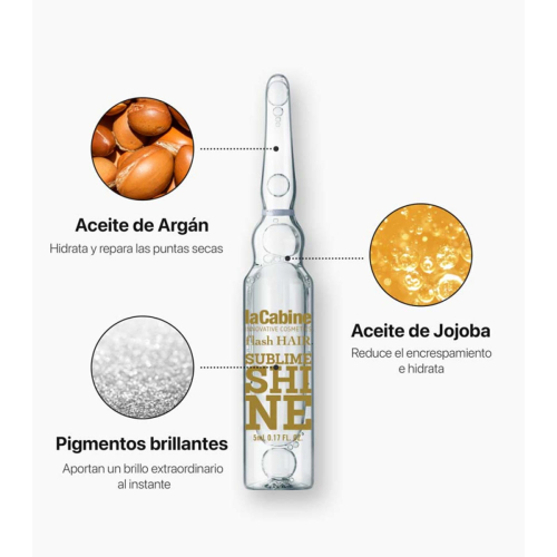 La Cabine - *Flash Hair* – Leuchtende Haarampullen. Sublime Shine – Devitalisiertes Haar