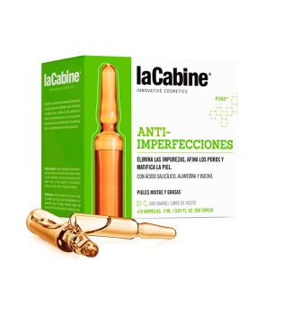 La Cabine – Packung mit 10 Ampullen gegen Hautunreinheiten – Mischhaut und fettige Haut