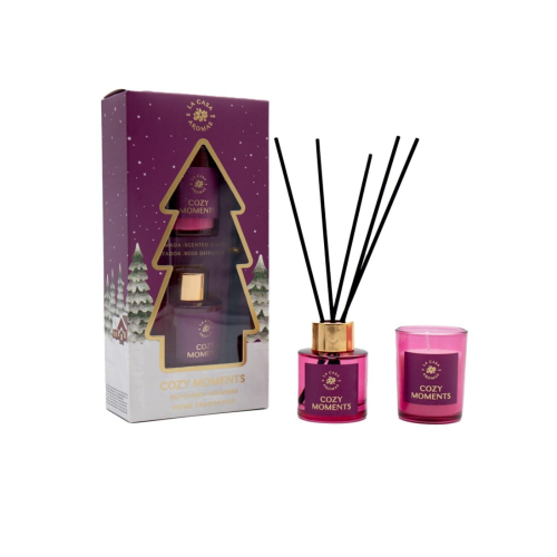 La Casa de los Aromas - *Weihnachten* - Set Mikado + Kerze - Cozy Moments